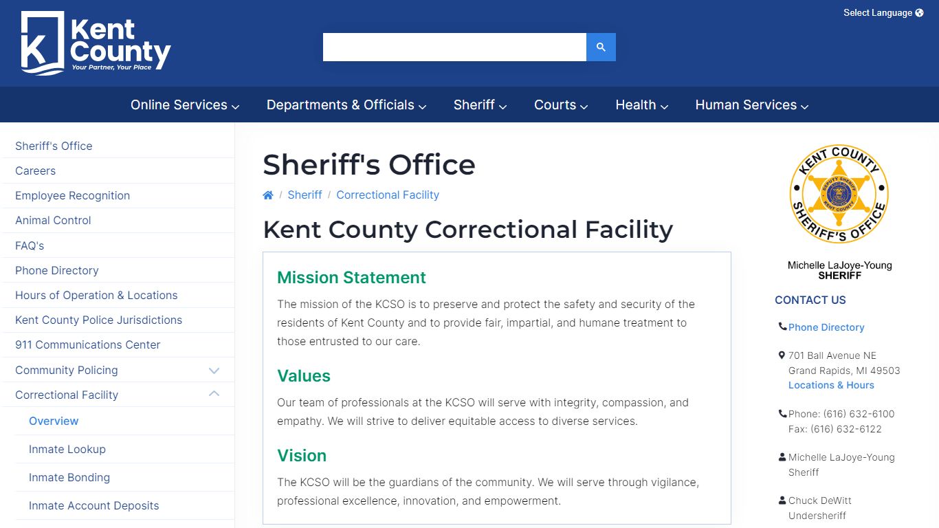 Correctional Facility - Kent County, Michigan