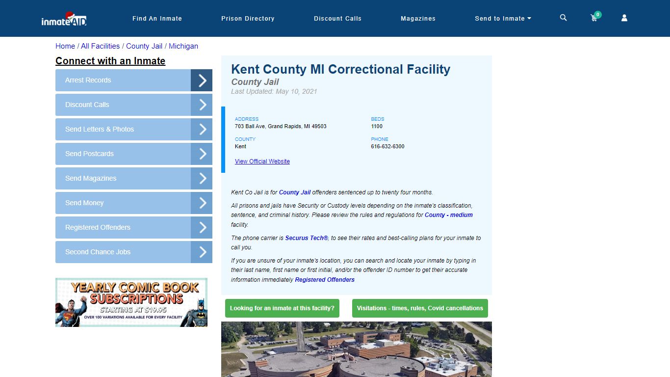 Kent County MI Correctional Facility - Inmate Locator - Grand Rapids, MI